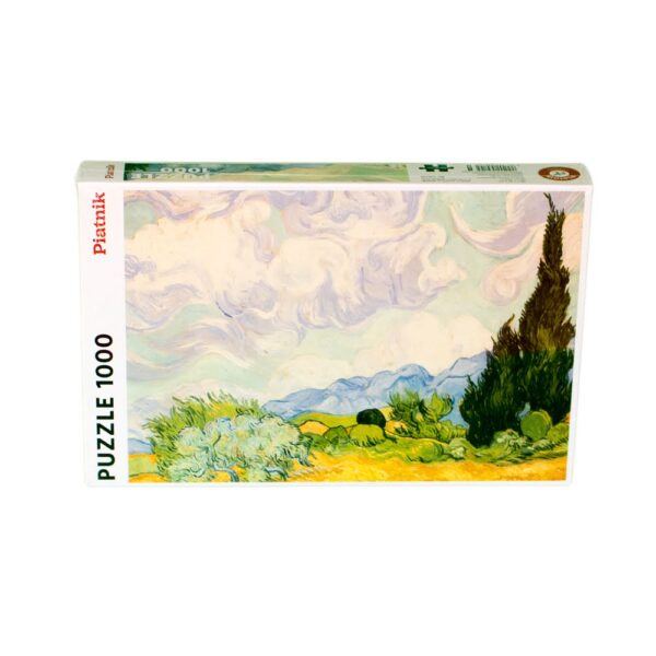 Wheat field with Cypresses